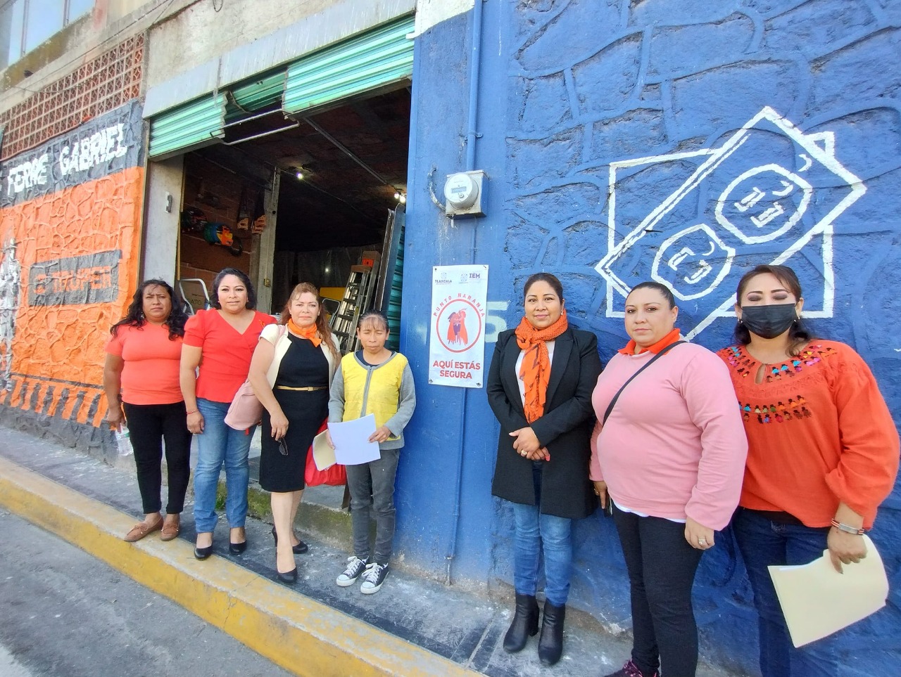 Activan Puntos Naranja en Amaxac para protección de mujeres