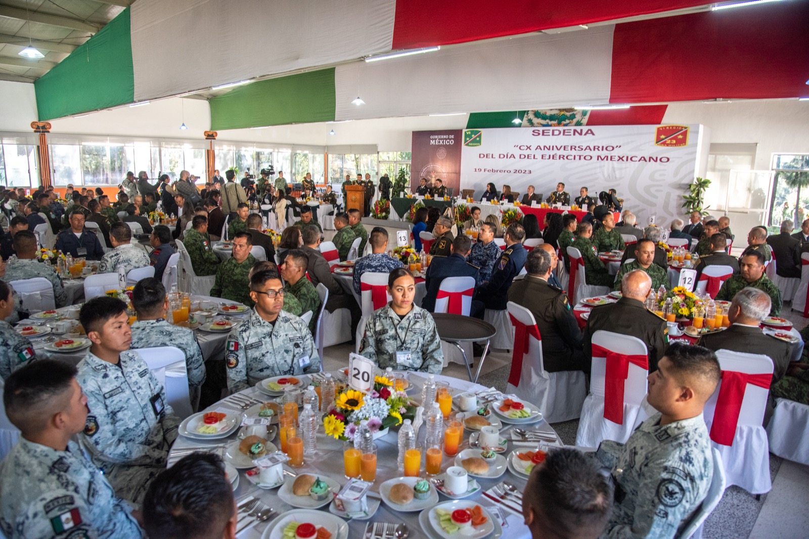 Lorena Cuéllar presidió el CX aniversario del Ejército mexicano