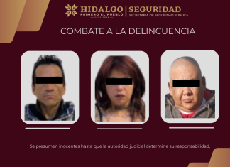 Detienen a tres sujetos que sustrajeron dinero de un Aurrerá en Zempoala