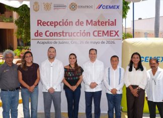 “Le echan los kilos” Cemex y Guerrero a la reconstrucción de San Marcos