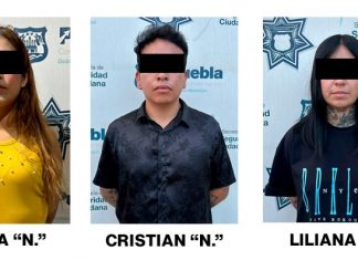 Cinco integrantes del grupo delictivo “Los Tesoros” y/o “Los Halcones”, fueron detenidos por la Policía Municipal de Puebla