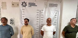 Aseguran a cuatro personas por portación de arma de fuego y sustancias ilícitas en Cuautlancingo