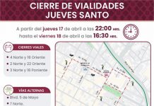 Cierres viales en el Centro Histórico por Semana Santa