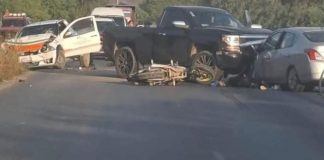 Motociclista muere en choque múltiple en el libramiento Tecnológico–San Marcos