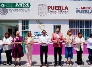 Gobernador Alejandro Armenta y presidente municipal Juan Manuel alonso inauguraron la casa Carmen Serdán