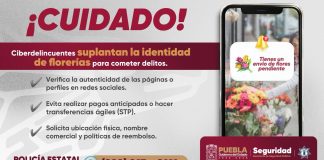 Alerta SSP sobre suplantación de florerías por Día de las Madres