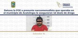 Detuvo la FGE a presunto narcomenudista que operaba en el municipio de Acatzingo; le aseguraron 42 dosis de droga