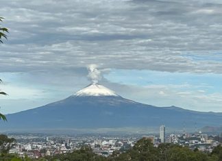 El volcán Popocatépetl regala una hermosa postal
