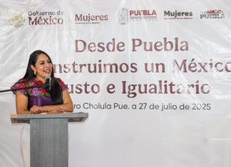 Tonantzin Fernández encabeza Asamblea de Mujeres por la Igualdad y contra las Violencias en San Pedro Cholula
