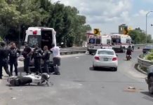 Presuntos motosicarios son baleados en la Vía Corta y autopista