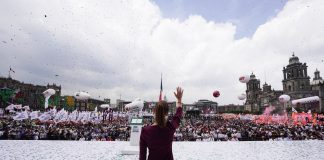 Armenta acompaña a Sheinbaum en su primer informe: destaca Puebla por reducción del 45% en homicidios