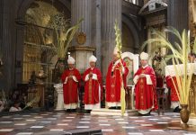 Inicia Semana Santa con misa de Domingo de Ramos en la Catedral de Puebla