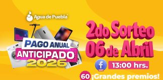 Con sorteo, Agua de Puebla reconocerá a más de 166 mil usuarios que realizaron su Pago Anual Anticipado