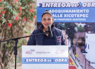 Mejora Lupita Cuautle espacios públicos con entrega de obra en San Francisco Acatepec