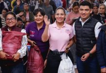 Lupita Cuautle y el DIF Estatal entregan más de 5 mil despensas en San Andrés Cholula