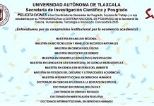La UATx recibe dictamen favorable de la SECIHTI para la permanencia de 14 programas en el Sistema Nacional de Posgrados