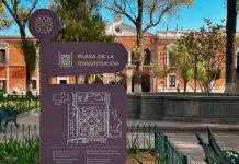 Descubre Tlaxcala paso a paso: instalan señalética en la Plaza de la Constitución