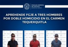 Aprehende FGJE a tres hombres por doble homicidio en el Carmen Tequexquitla