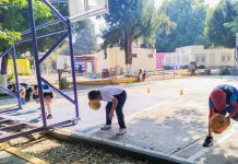 En Chiautempan rehabilitan cancha de usos múltiples con programa “Pilares”