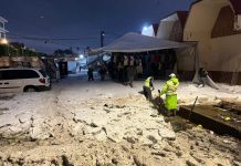 Tromba con granizo azotó la capital tlaxcalteca
