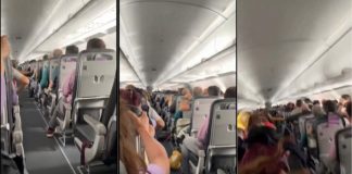 Pasajeros de avión sufre por fuertes turbulencias