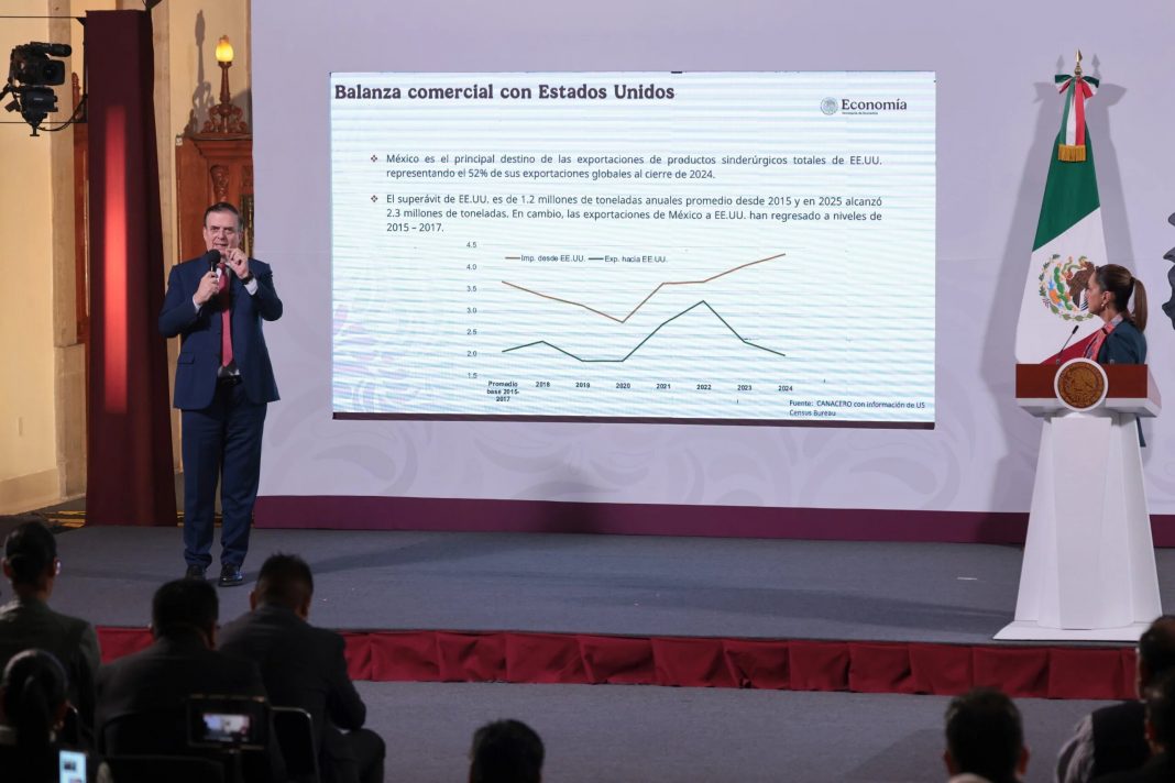 Ebrard critica aumento de aranceles al acero y aluminio Ebrard critica aumento de aranceles al acero y aluminio