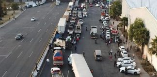 Cierran la autopista México-Querétaro para megamarcha de transportistas Cierran la autopista México-Querétaro para megamarcha de transportistas