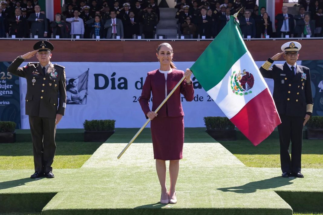 Sheinbaum reafirma la soberanía de México en el Día de la Bandera