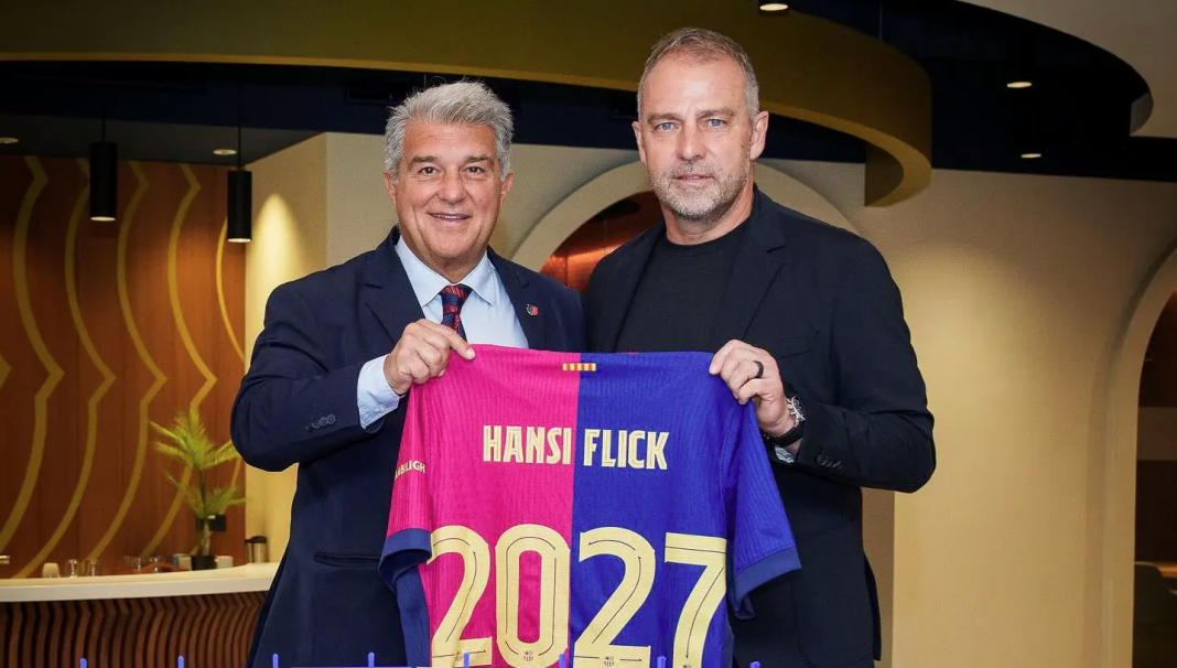 Hansi Flick renueva con el Barcelona hasta 2027 Hansi flick renueva con el barcelona hasta 2027