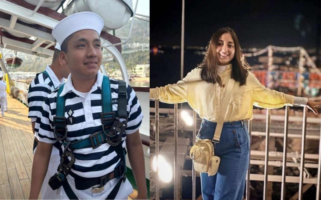 descarga América y Adal, cadetes fallecidos en el accidente del buque Cuauhtémoc