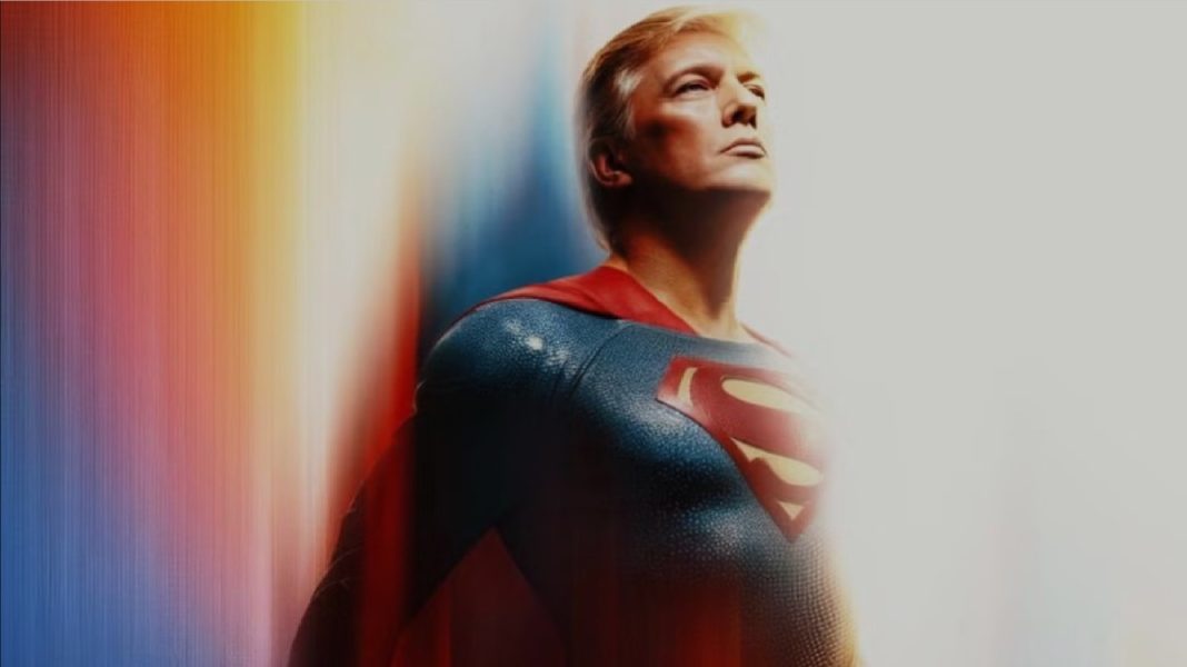 Trump aparece como Superman en imagen oficial de la Casa Blanca