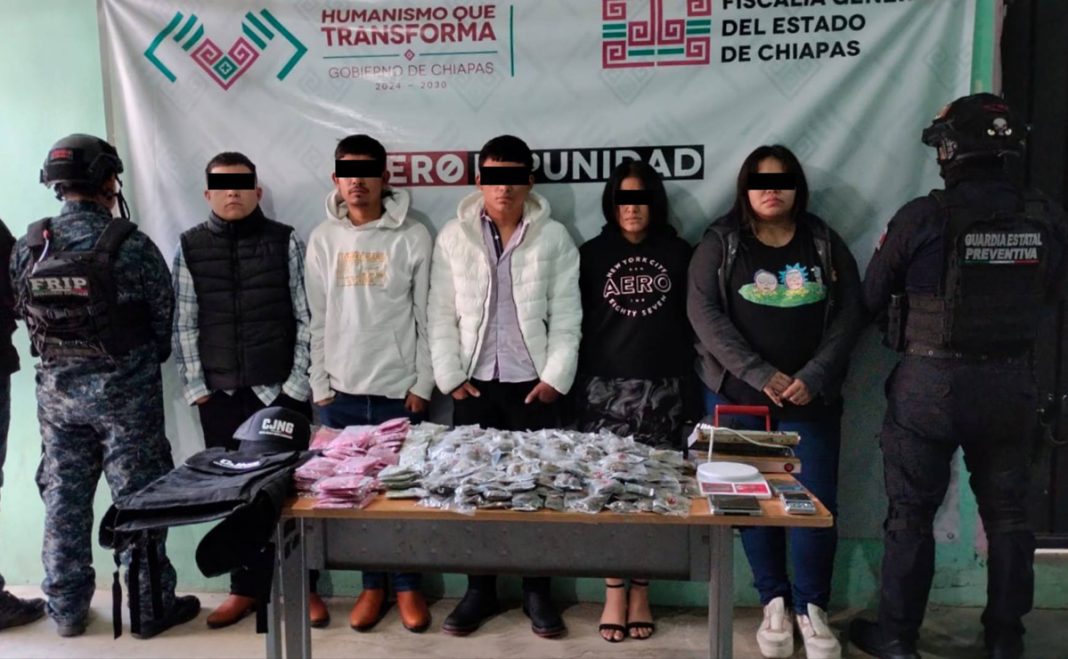 Detienen a cinco presuntos miembros del CJNG en Chiapas