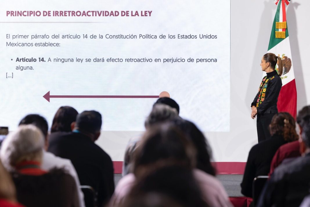 Sheinbaum y Zaldívar rechazan retroactividad en la Ley de Amparo