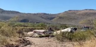 Cayó avión en Santa Isabel, Chihuahua, dejando dos personas fallecidas