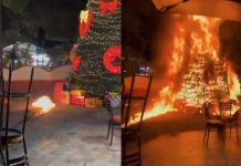 Toman la presidencia de Jonacatepec e incendian pino navideño como protesta tras presunto atropellamiento