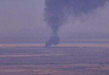 Bombardero estadounidense B-52 se estrella en California